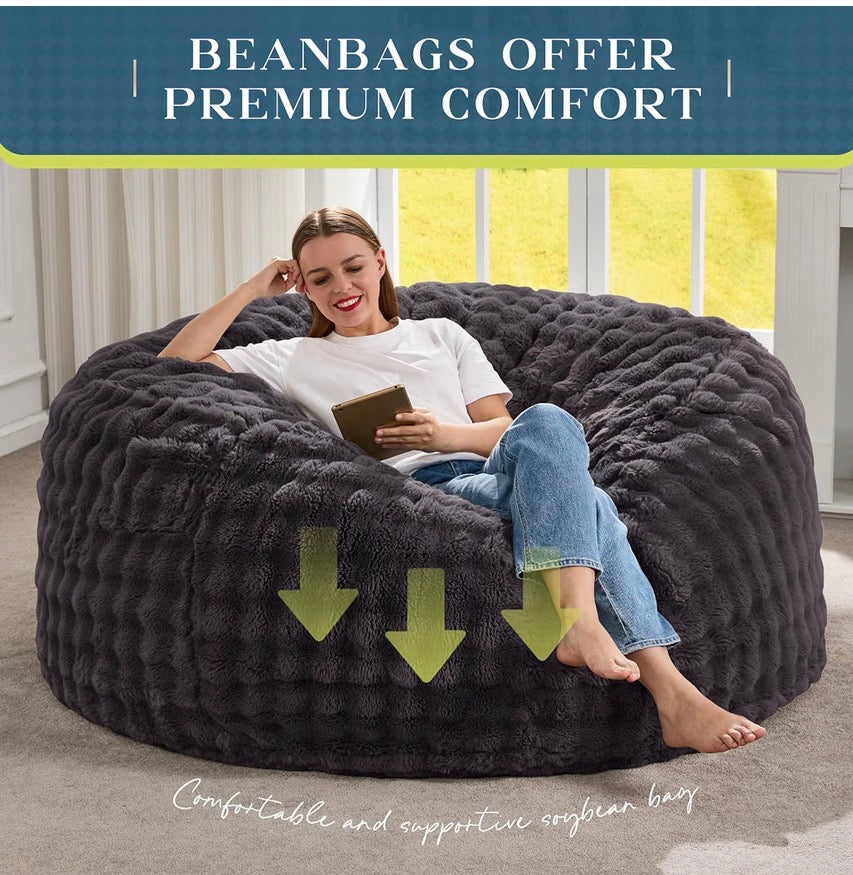Adult Bean Bag Chair - 5 Ft. Big Oversized Chair