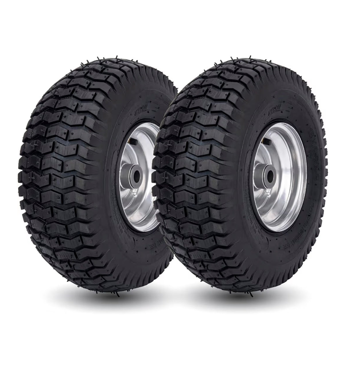 15 X 6.00-6 Lawn Mower Tire and Wheel Front Tire Compatible with John Deere Craftsman Husqvarna Riding Mowers Lawn Tractors (New in Box)