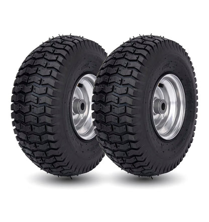 15 X 6.00-6 Lawn Mower Tire and Wheel Front Tire Compatible with John Deere Craftsman Husqvarna Riding Mowers Lawn Tractors (New in Box)