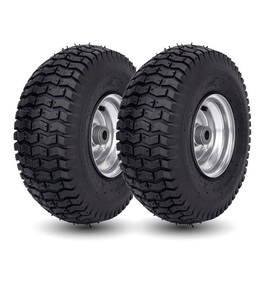 15 X 6.00-6 Lawn Mower Tire and Wheel Front Tire Compatible with John Deere Craftsman Husqvarna Riding Mowers Lawn Tractors (New in Box)