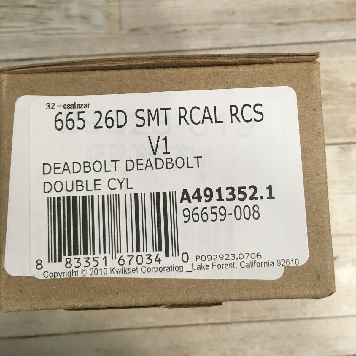 Kwikset Double Cylinder Deadbolt