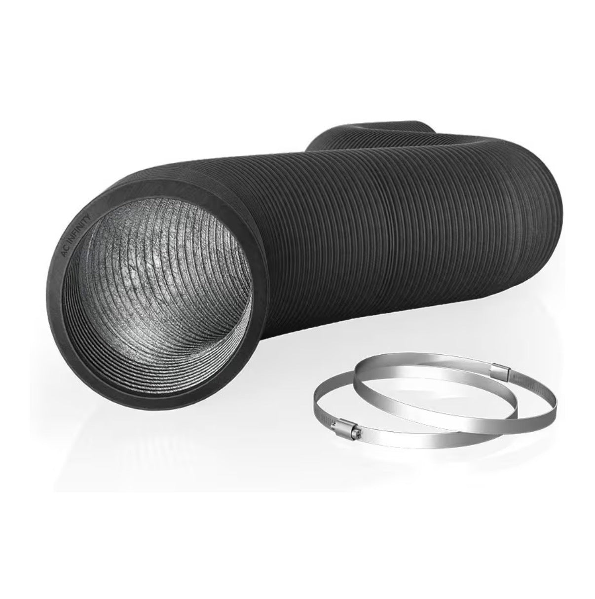 AC Infinity Flexible 10 Inch Aluminum Ducting, Heavy Duty Four Layer Protection 25 Feet Long for Heating and Cooling Ventilation and Exhust
