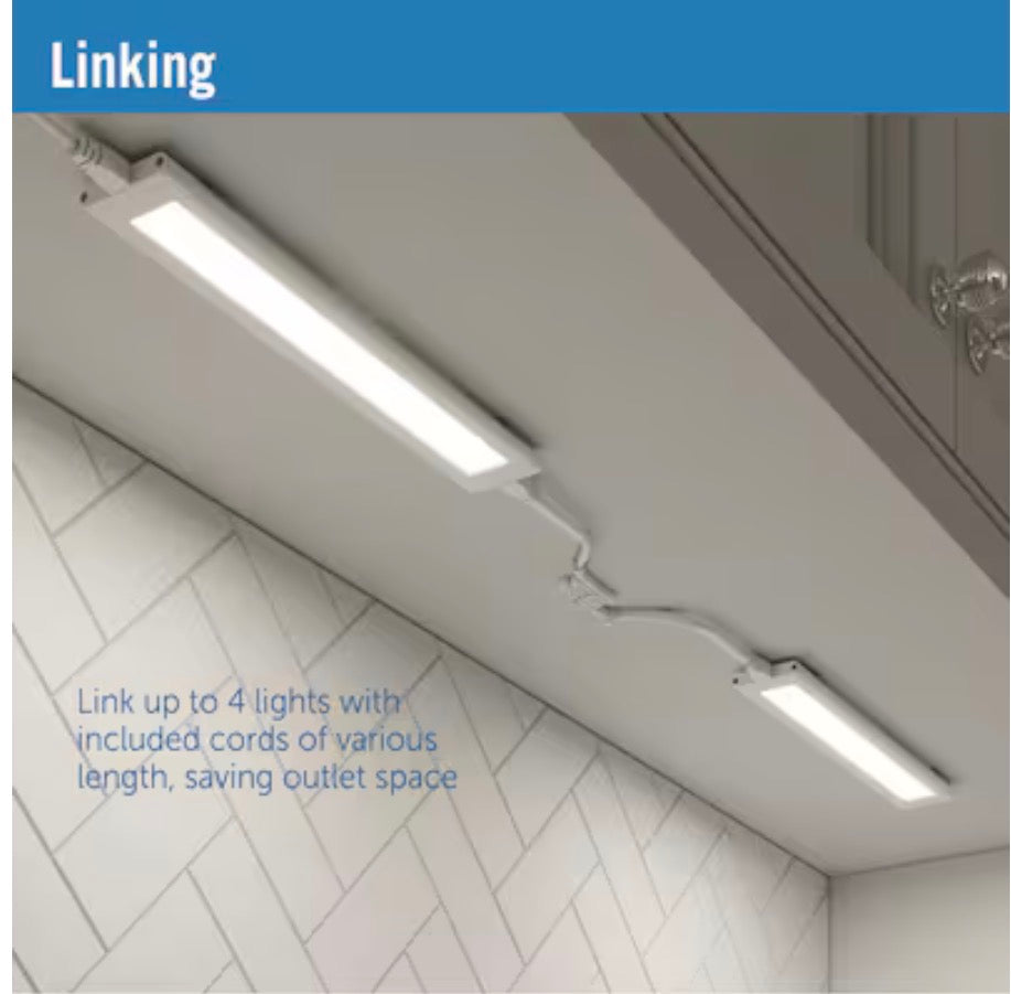 Utilitech 4 Pack 9 Inch Plug In LED Under Cabinet Light Bar