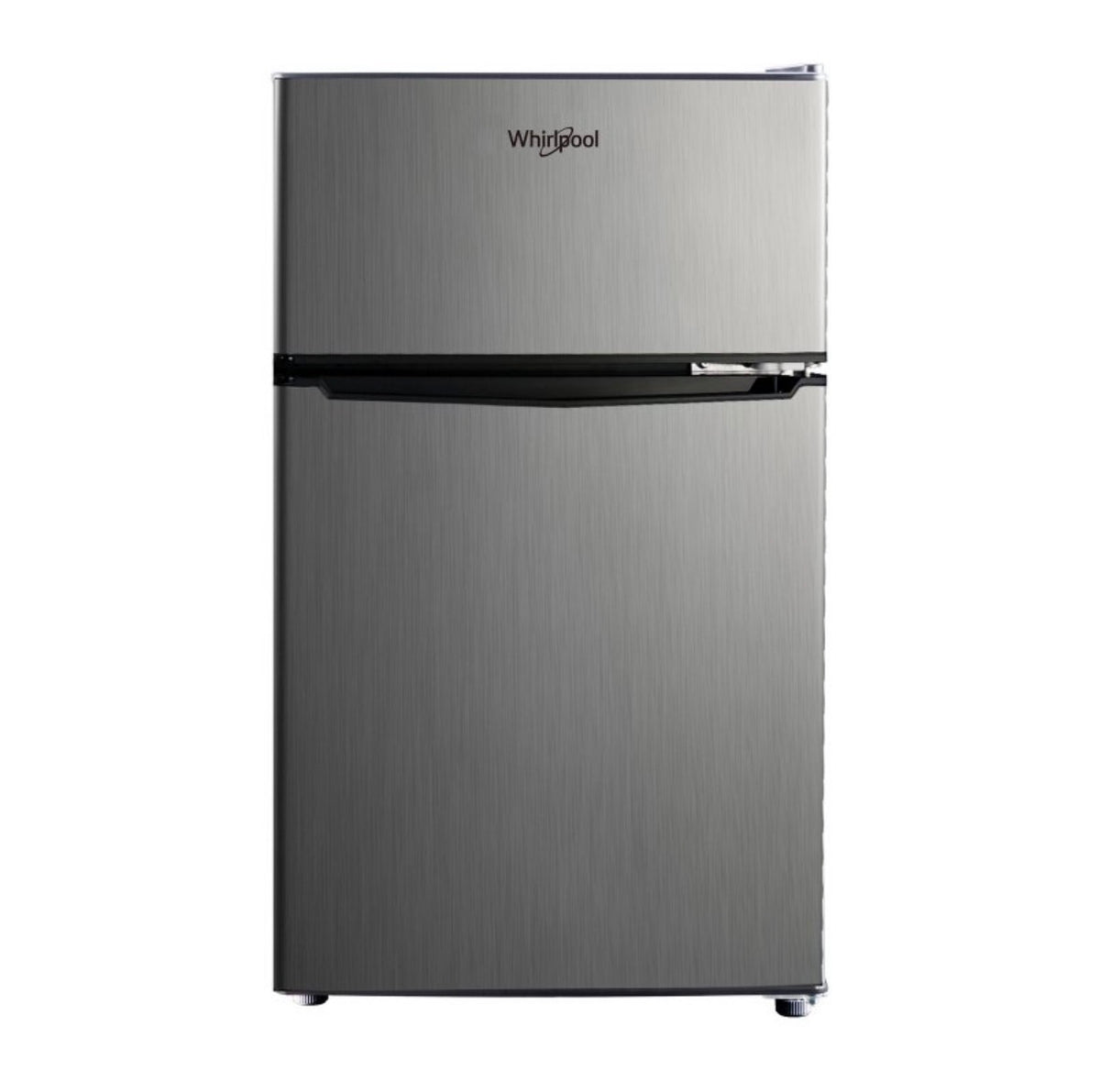 Whirlpool 3.1 Cu Ft. Mini Refrigerator Stainless Steel Energy Star Certified Dorm Fridge, Reversible Door, 2 Shelves (New in Box)
