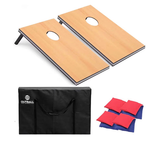 Cornhole Set 3 Ft. X 2 Ft. Regulation Size Cornhole Set with Carrying Bags & 8 Bean Bags, 2 Boards Bean Toss Game for Adults Family Outdoor Beach Lawn Outside Backyard Games (New in Box)