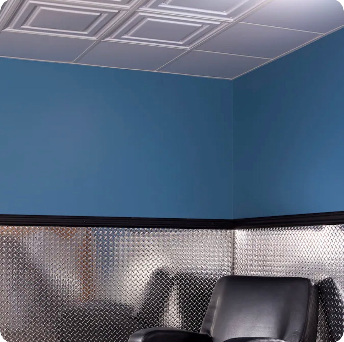 Genesis 2 Ft. X 2 Ft. Border Fill White PVC Lay in Ceiling Tile (4 sq Ft./Case) (New in Box)