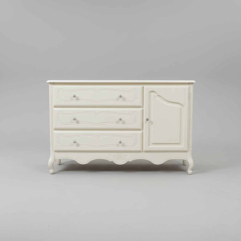 Antique Cream-Colored French Provincial Dresser