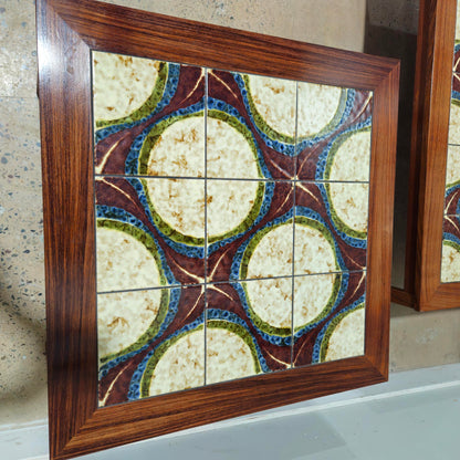 Danish Modern Tile Top Side Table