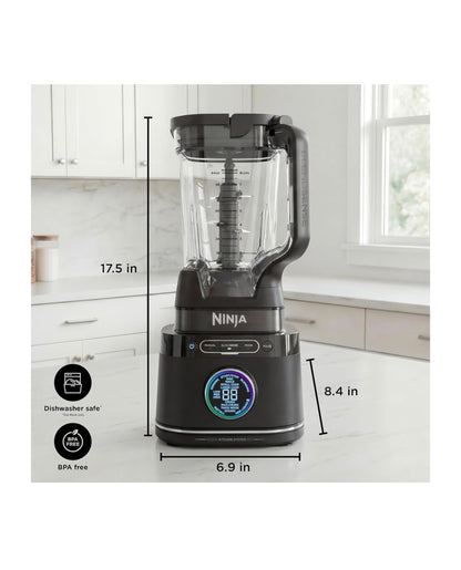 Ninja Kitchen System, Blendsense Tech, 72 Oz, 1800PW, For Smoothies, Cookie Dough, Salsa & More, 8 Cup Processor Bowl, 24 Oz Cup, (Black) (New in Box)