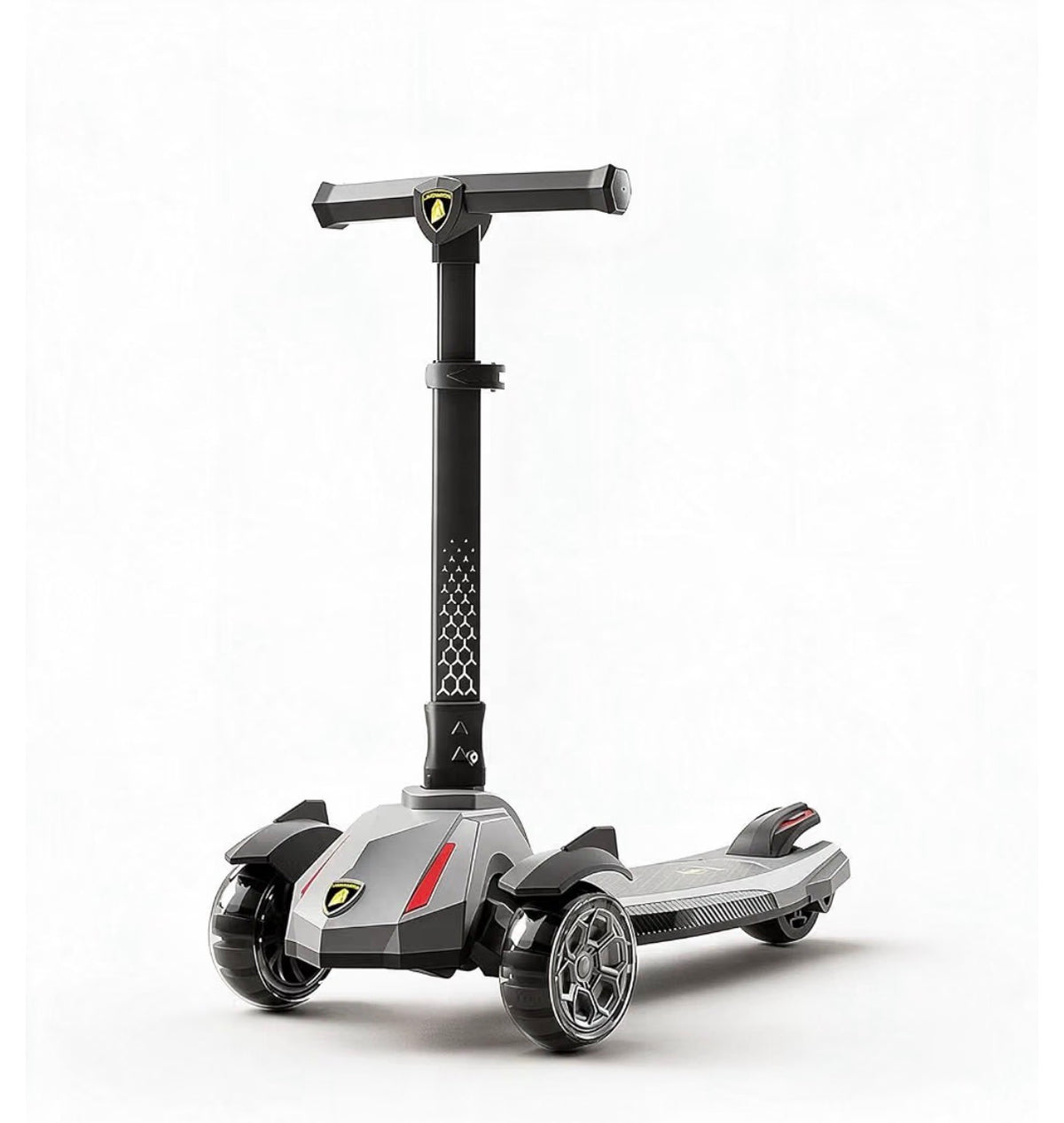 Kids Scooter, Easy Folding Scooter for Kids Ages 5+, Teens 5-18 Years Old Big Kids Scooter, Thick Aluminum Alloy Pole and Handlebar, Widened Thick Wheels, Height Adjustable (Gray) (New in Box: Box Has some Damage, but Scooter is in Good Shape)