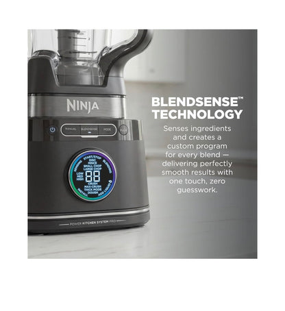 Ninja Kitchen System, Blendsense Tech, 72 Oz, 1800PW, For Smoothies, Cookie Dough, Salsa & More, 8 Cup Processor Bowl, 24 Oz Cup, (Black) (New in Box)
