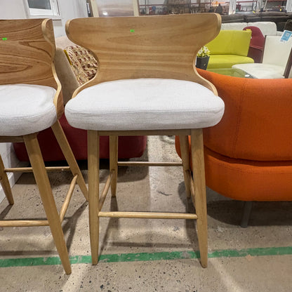 Armless Wing Backrest Barstools