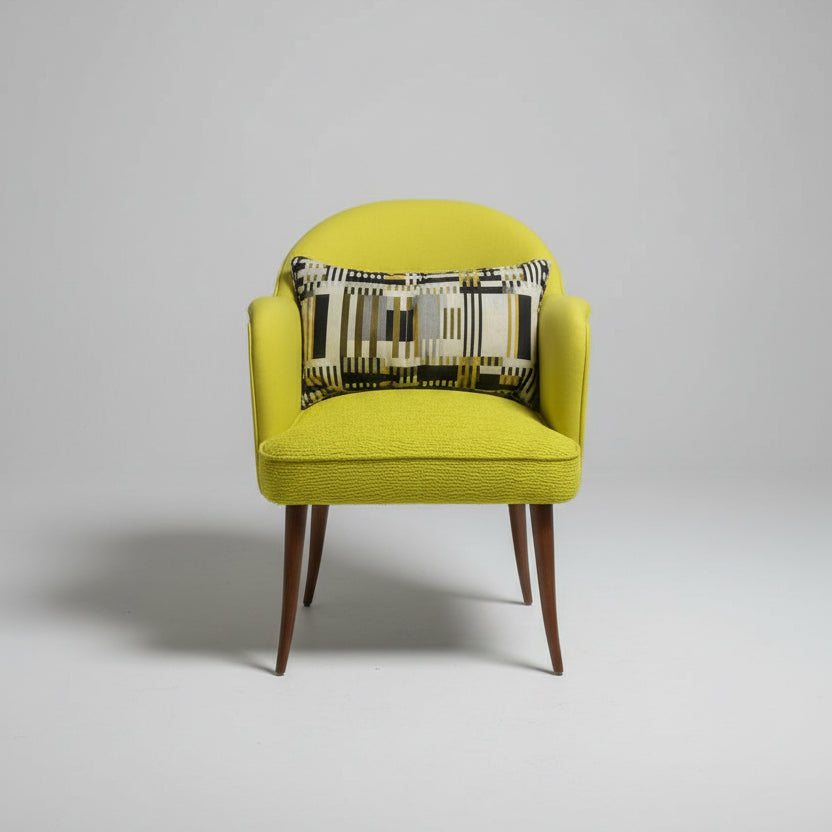 Mid-Century Modern Barrel Accent Chair