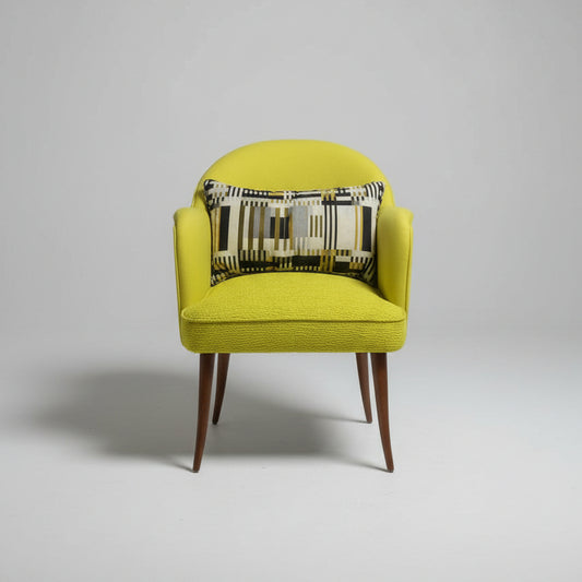 Mid-Century Modern Barrel Accent Chair