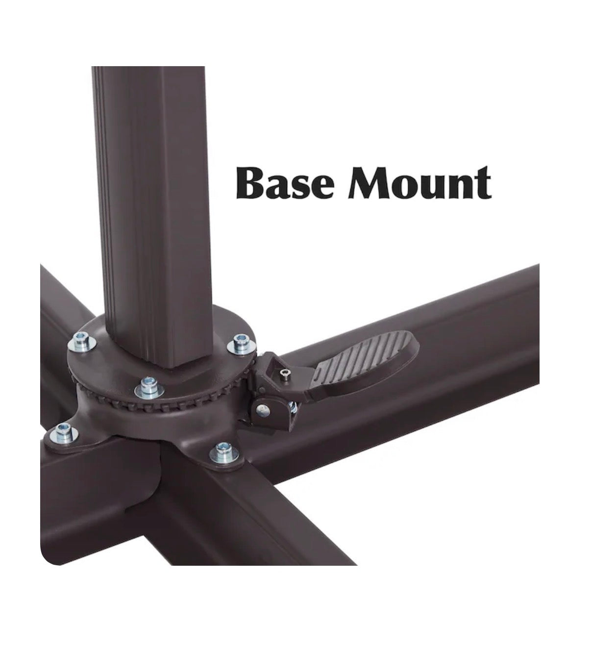 11 Ft. Aluminum Crank Cantilever patio Umbrella with Base (Navy) (New)