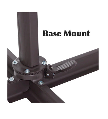 11 Ft. Aluminum Crank Cantilever patio Umbrella with Base (Navy) (New)