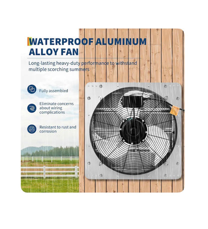 Garvee 18 Inch Automatic Shutter Exhaust Fan 2200 CFM Industrial Wall Mount Ventilation (New in Box)