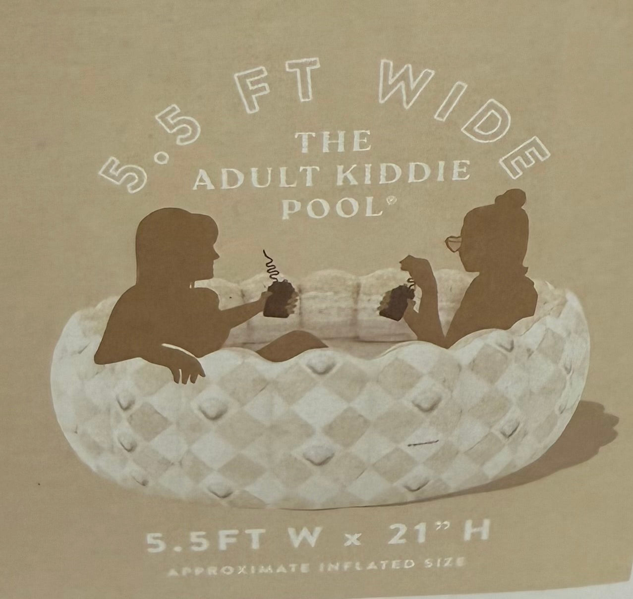 Minnidip Adult Kiddie Pool - The tuffed coastal travertine luxe inflatable pool