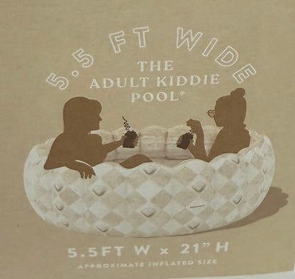 Minnidip Adult Kiddie Pool - The tuffed coastal travertine luxe inflatable pool