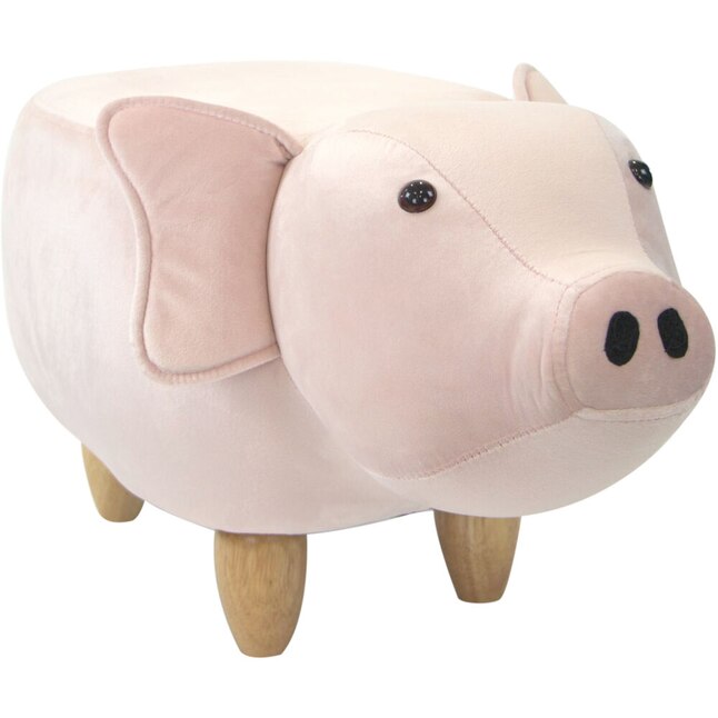Critter Sitters Modern Pink Pig Ottoman