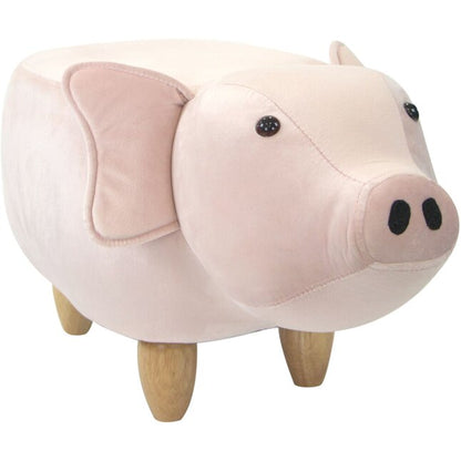 Critter Sitters Modern Pink Pig Ottoman
