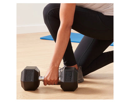 35 lbs Rubber Hex Dumbbell Hand Weight (New)