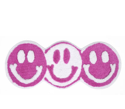 13"X30" Smile Non Skid Bath Rug Pink