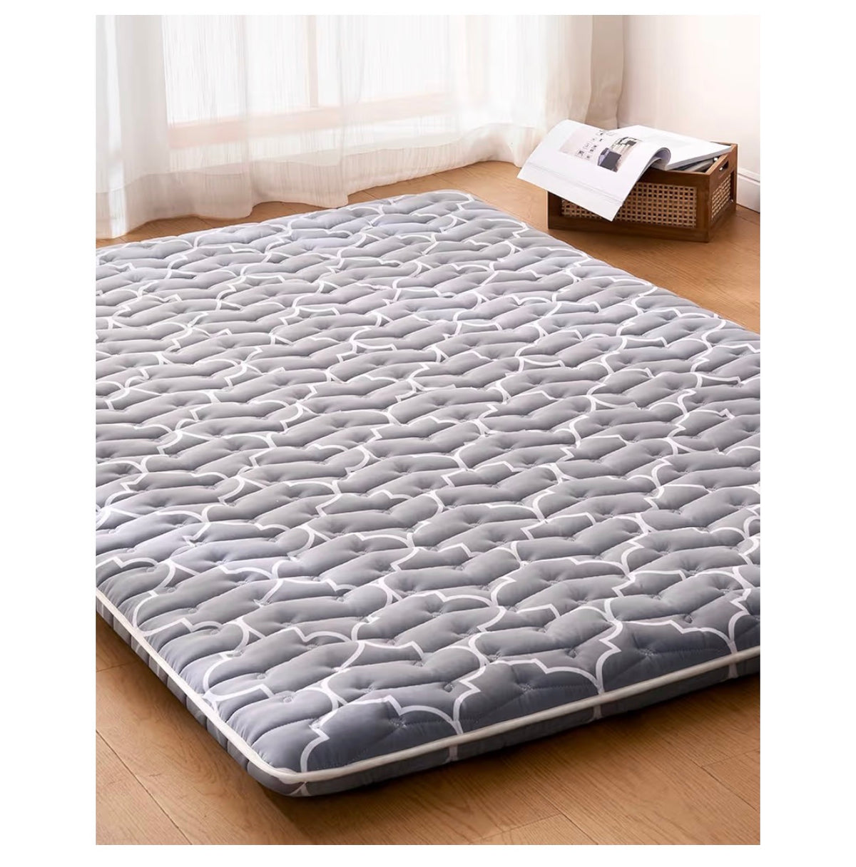 6th Generation Japanese Floor Futon Mattress Extra Thick 9 Layer Modern Futon with 100 Percent High Density Foam, Portable Floor Mattress Sleeping Pad for Adults, Guest Room, Dormitory (Twin Size 39 Inch X 75 Inch) (New in Package)