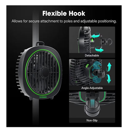 Vivosun Aerowave Grow Tent Clip Fan with Detachable Hook 3 Speed Strong & Quiet Airflow