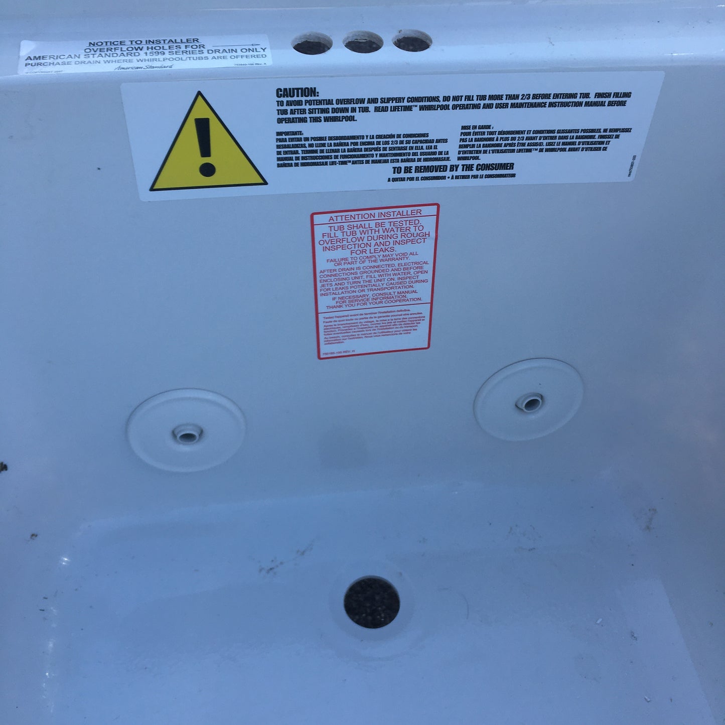 American Standard Massage Tub