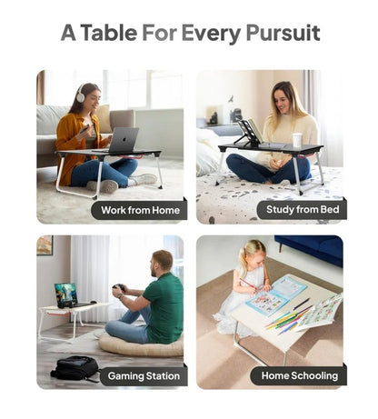 Cooper Cases Laptop Desk and Book Stand, Multifunctional Foldable Lap Desk for Bed (Black) (New in Box)
