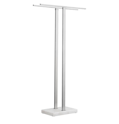KES Standing Towl Rack Taller Version 37 Inch Height Bathroom Towel Rack Stand with Marble Base, Free Standing Towel Holder Stand (Stainless Steel Brushed Finish) (New in Box)