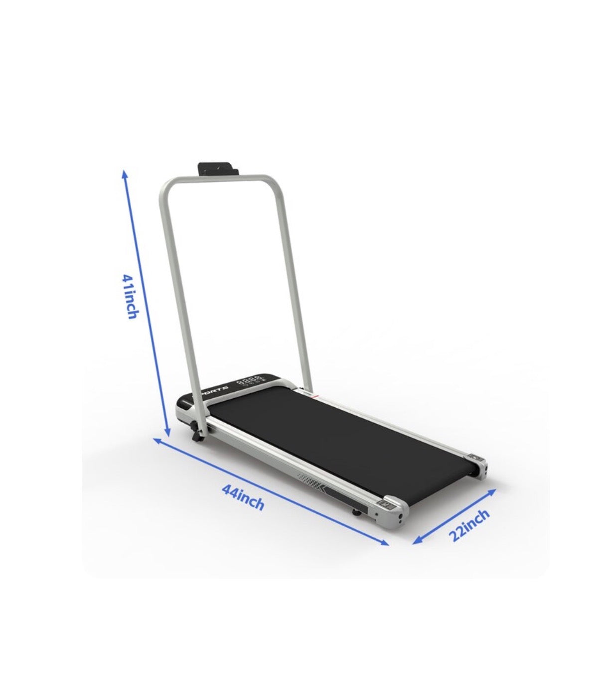 3-in-1 Under Desk Treadmill with Incline Foldable for Home Walking Pad with Handlebar Remote Control (New in Box) (Silver)