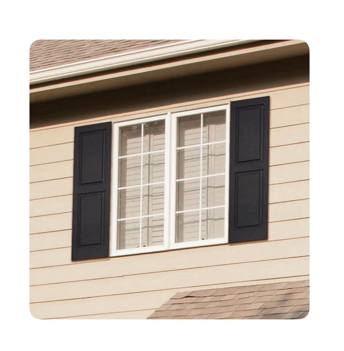 14.5 Inch (Width) X 62.875 Inch (Height) Black Raised Panel Exterior Shutters (New in Box)