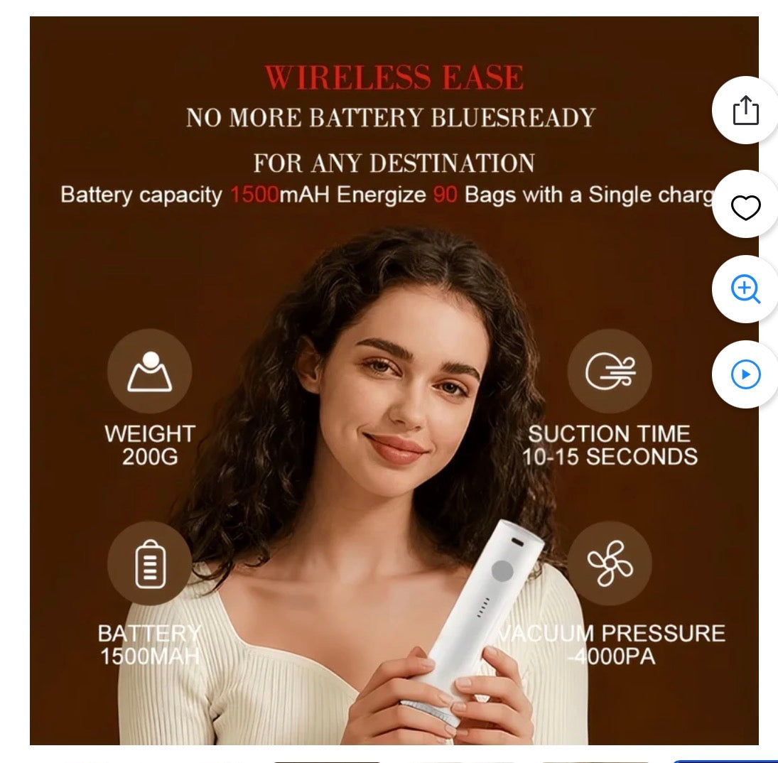 15 Pack Vacuum Storage Bags with Electric Pump, Space Saver Compression Bags for Travel and Moving, Reusable Airtight Sealer