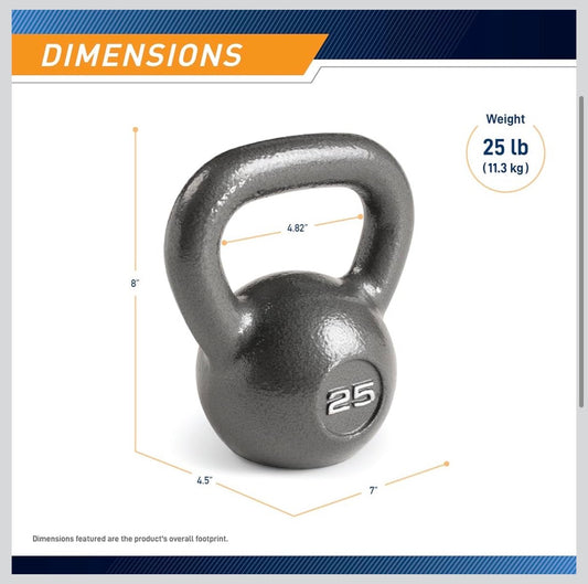 Marcy Hammertone Kettle Bell 25 lbs (New)