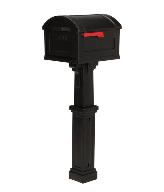 Architectural Mailboxes Grand Haven Plastic, Mailbox and Post Kit (Black) (New in Box)