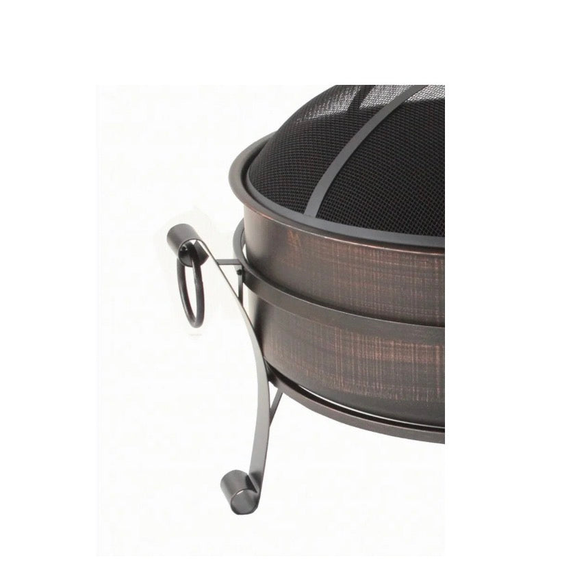 Hometrends Steel Bowl Wood Burning Fire Pit & Fireplace