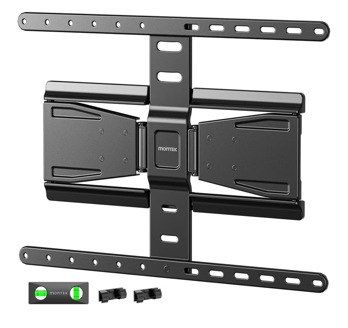 monTEK 0.77 Inch Ultra Slim Full Motion TV Wall Mount for 43-90 Inch TVs Low Profile TV Bracket, Holds 143 lbs, Swivel/Tilt/Level, Articulating Dual Arms, Max VESA 600x400mm, Fits 16 Inch/18 Inch Studs (New in Box)