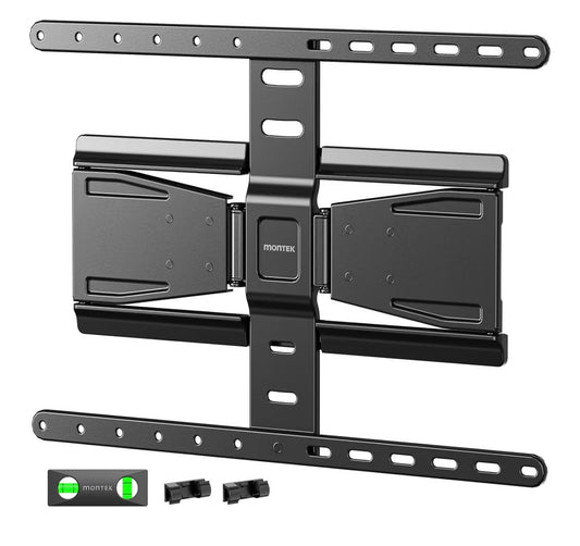 monTEK 0.77 Inch Ultra Slim Full Motion TV Wall Mount for 43-90 Inch TVs Low Profile TV Bracket, Holds 143 lbs, Swivel/Tilt/Level, Articulating Dual Arms, Max VESA 600x400mm, Fits 16 Inch/18 Inch Studs (New in Box)
