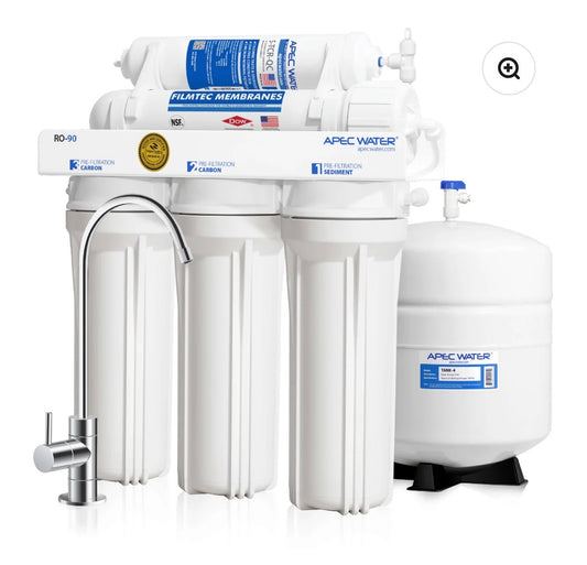 Apec Water Reverse Osmosis Water Systems Ultimate Series RO-90 Ultimate 5 Stage 90 GPD High Output