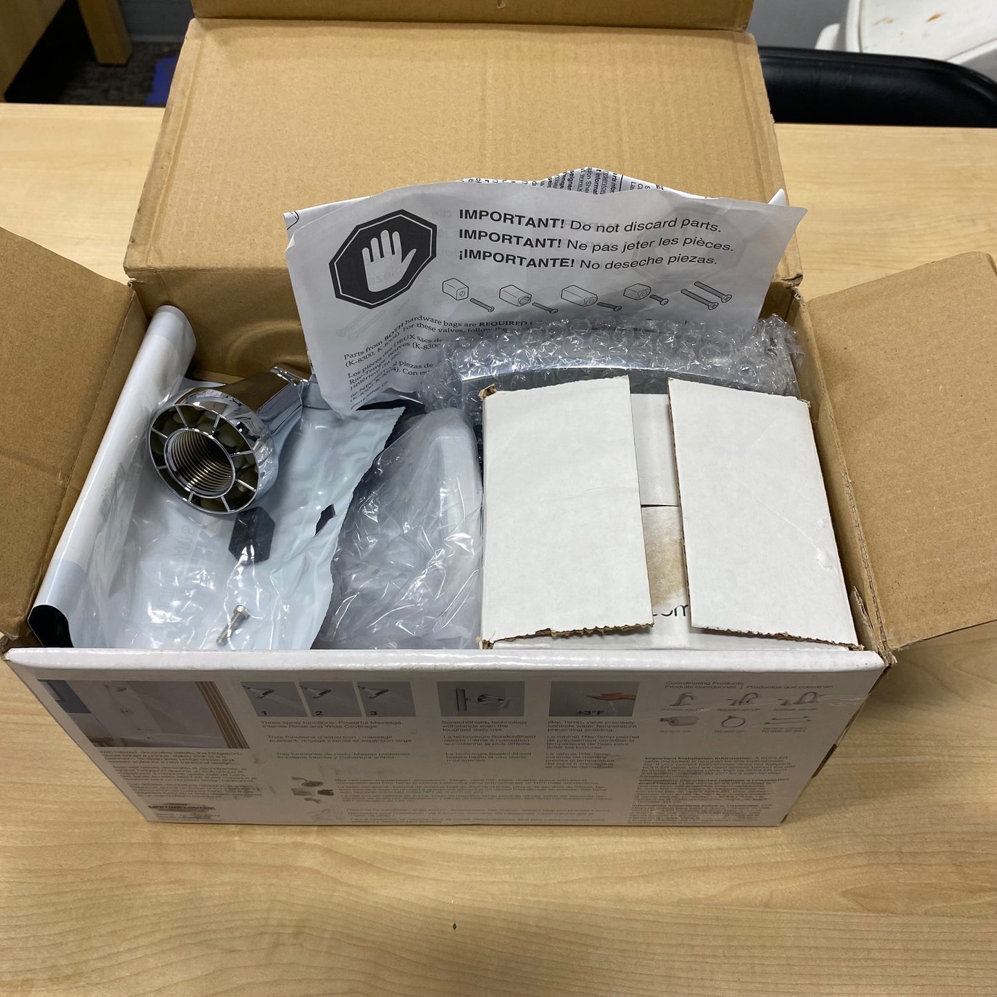 KOHLER K-R30999-4M-2CZ Ridgeport Rite-Temp bath and shower trim kit, 1.8 gpm Chrome