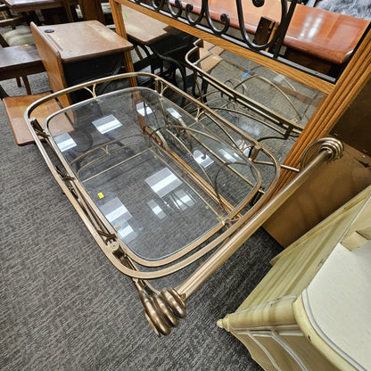 Metal Bar Cart on Wheels