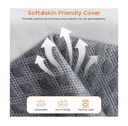 Tri Folding Mattress Full Size 73 Inch X 52 Inch X 4 Inch Memory Foam Tri-Fold Handle & Non-Slip Bottom, Portable Foldable Sofa Bed Floor Chair for Travel, RV Camping, Guest, Yoga 4 Inch Mat (New in Box)