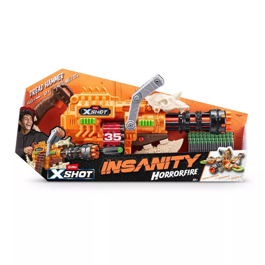 XSHOT Horror Fire Dread Hammer Toy Dart Blaster (with 48 Darts) by ZURU