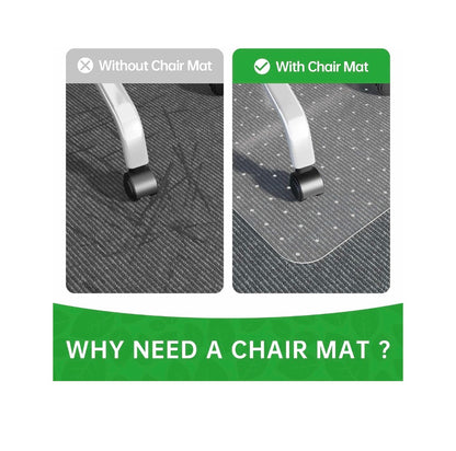 Office Chair Mat for Carpet, 30 Inch X 48 Inch Clear Desk Chair Mat for Low Pile Carpeted Floors - Easy Glide Plastic Floor Mat for office Chair on Carpet (New in Box)