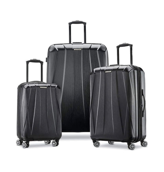 Samsonite Centric 2 Hardside Expandable Luggage with Spinner Wheels 3 Pieces Set (Black) (New in Box)