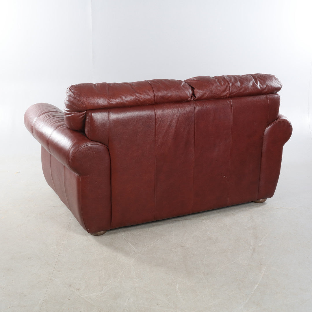 Red Leather Loveseat