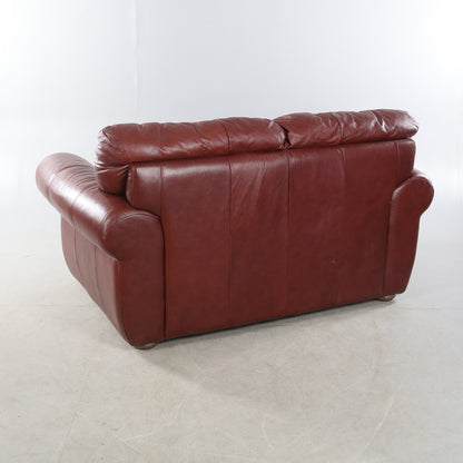 Red Leather Loveseat