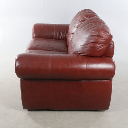 Red Leather Loveseat